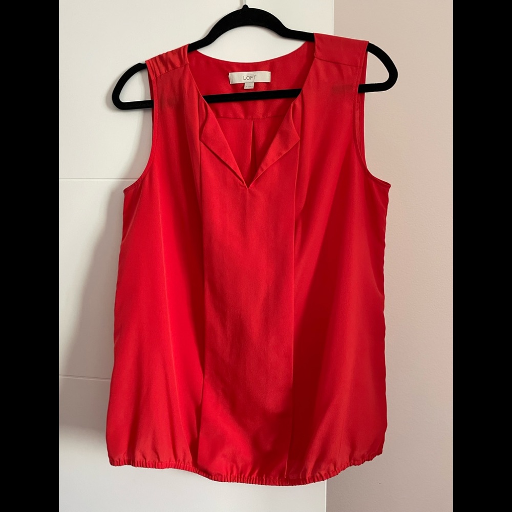 Ann Taylor Loft Split Neck Shell - image 1